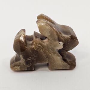 Vtg‎ Mini Carved Marble Stone Bunny Rabbit, 1990's